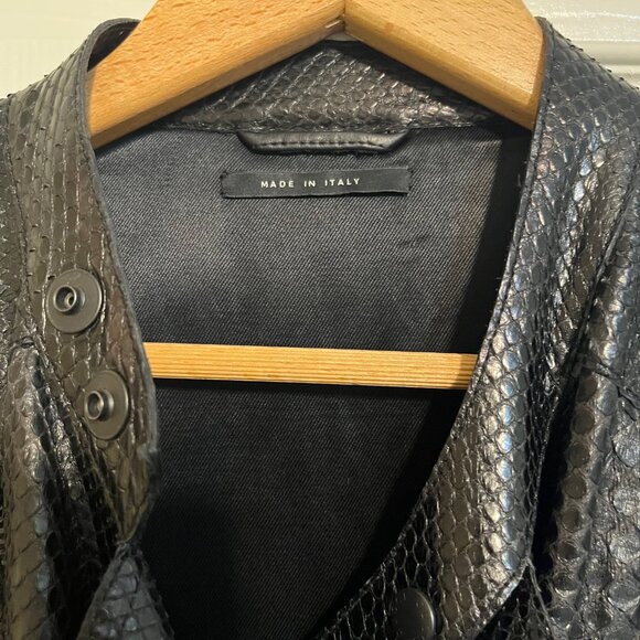 Men's Gucci Black Python Motorcycle Jacket - Picture 6 of 6